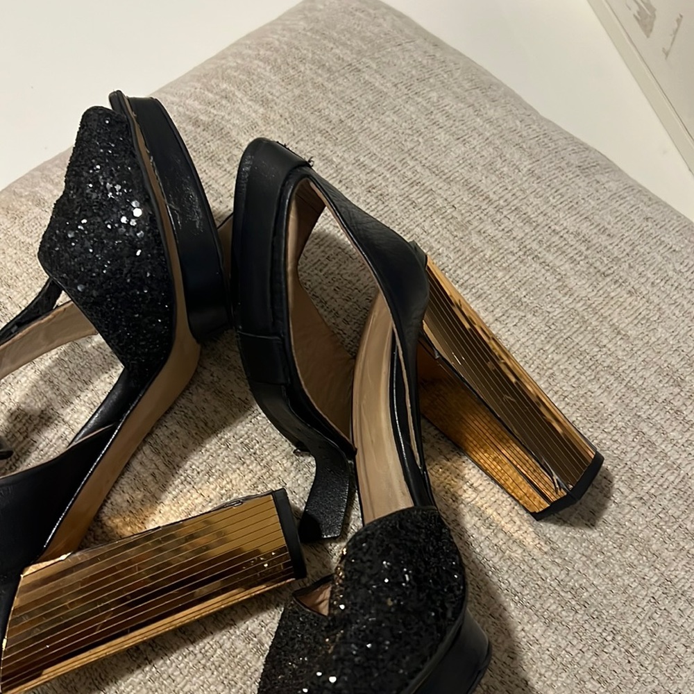 Zara gold leather he’ll
